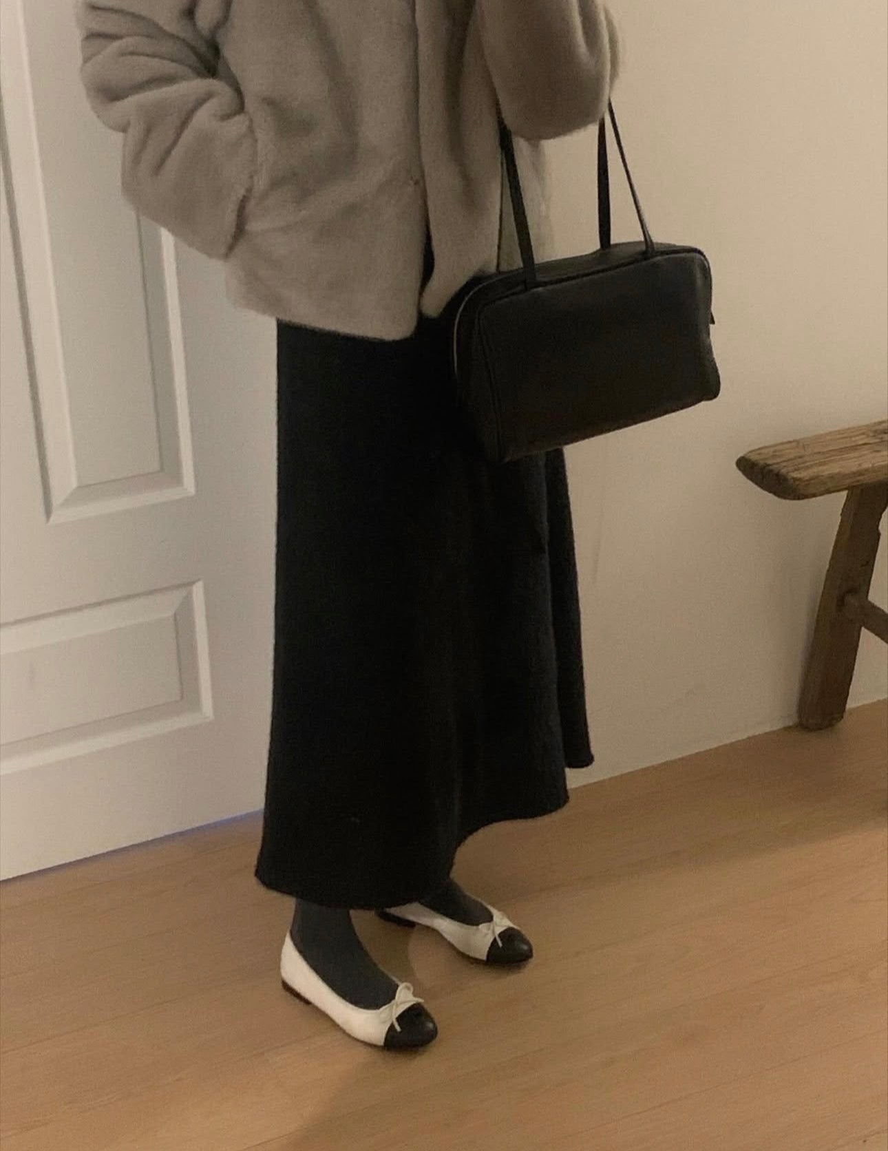 liter sana fur flare skirt-2col