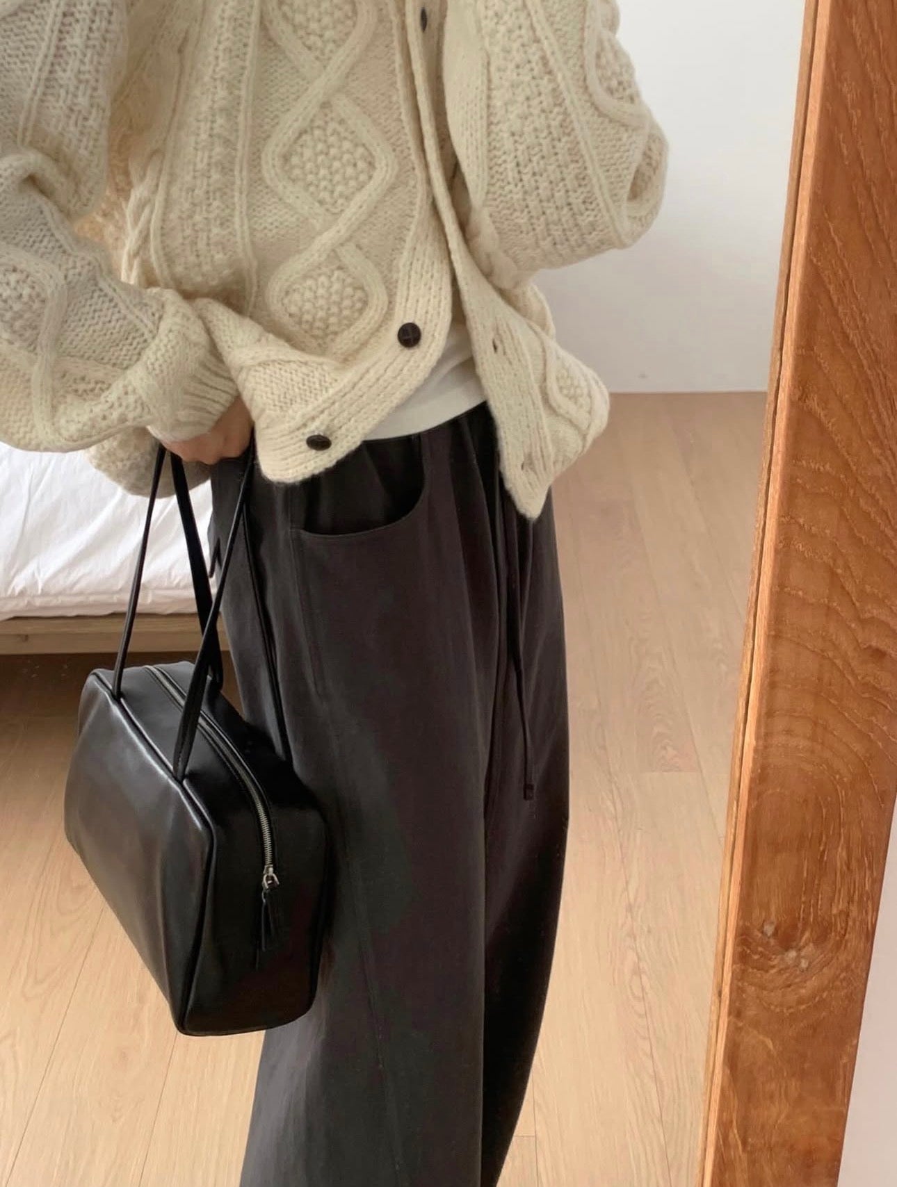 liter dover peach gimo bandding pants-2col