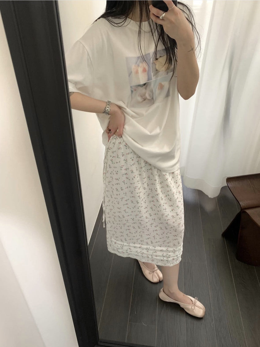 drop flower skirt-2col