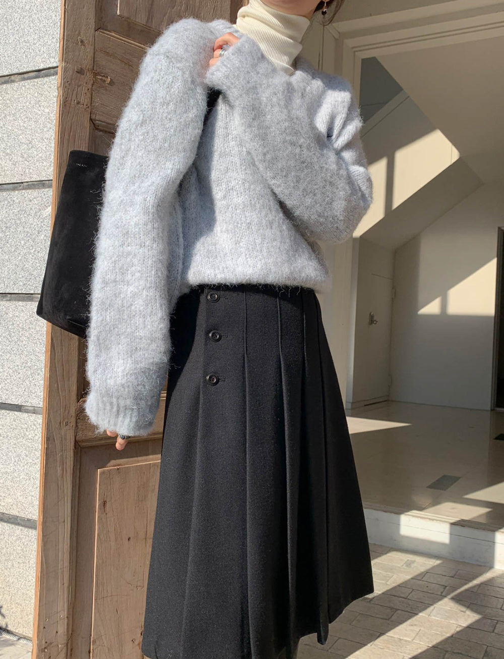 Raid wool skirt-2col