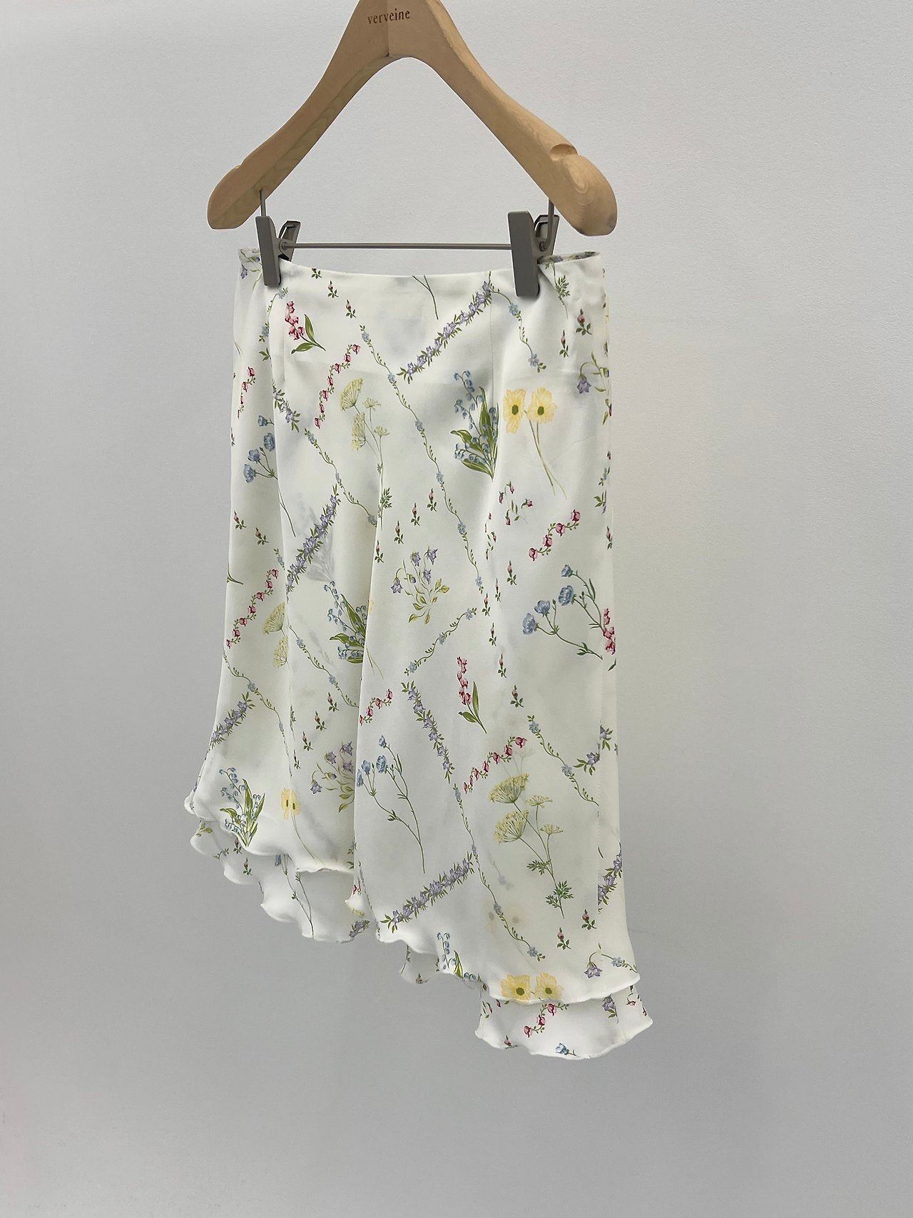 Err floral frill midi skirt-2col