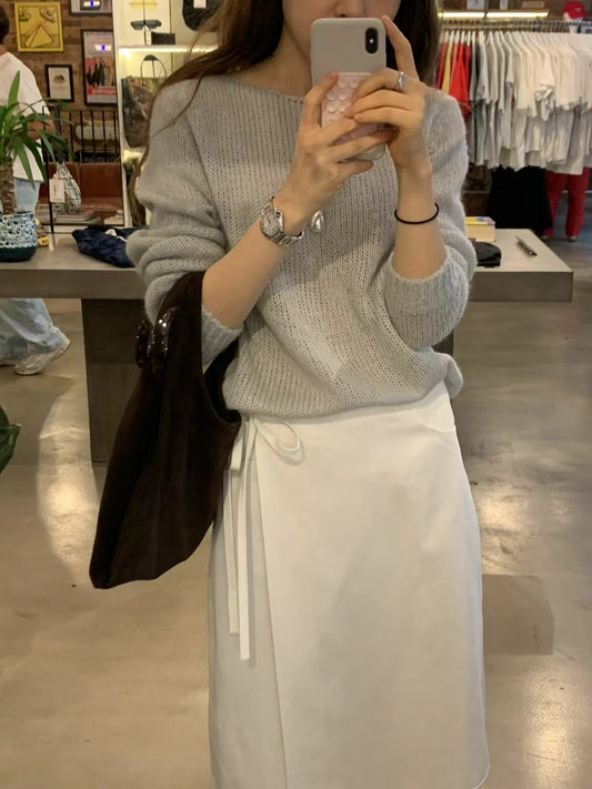 Ounce haze mohair knit-2col