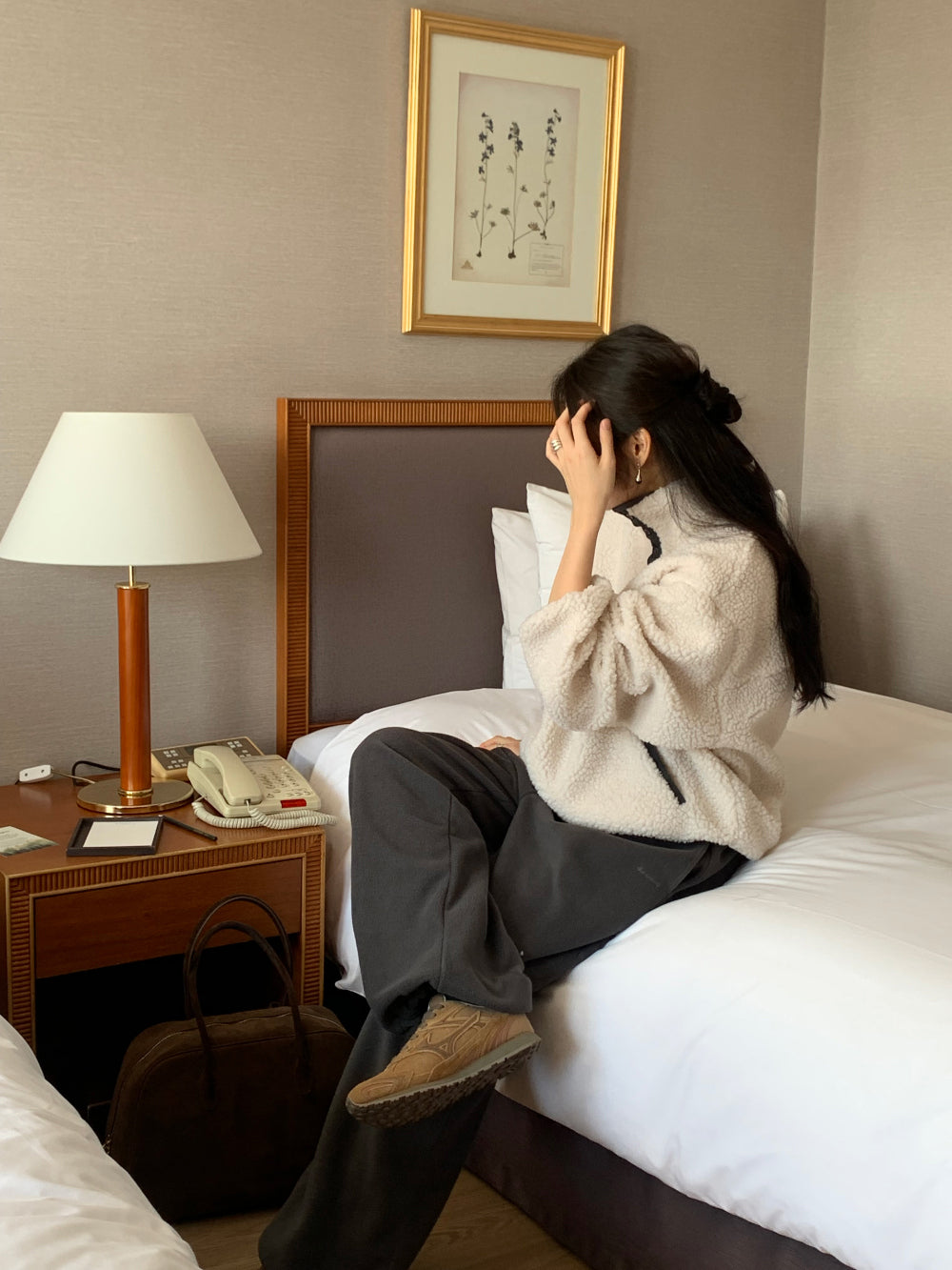 mix fleece pants-4col