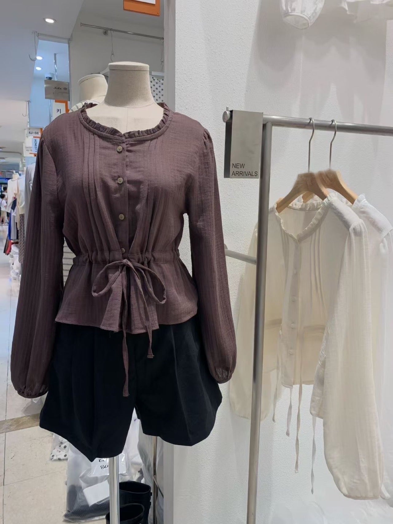 Autumn frill blouse-3col