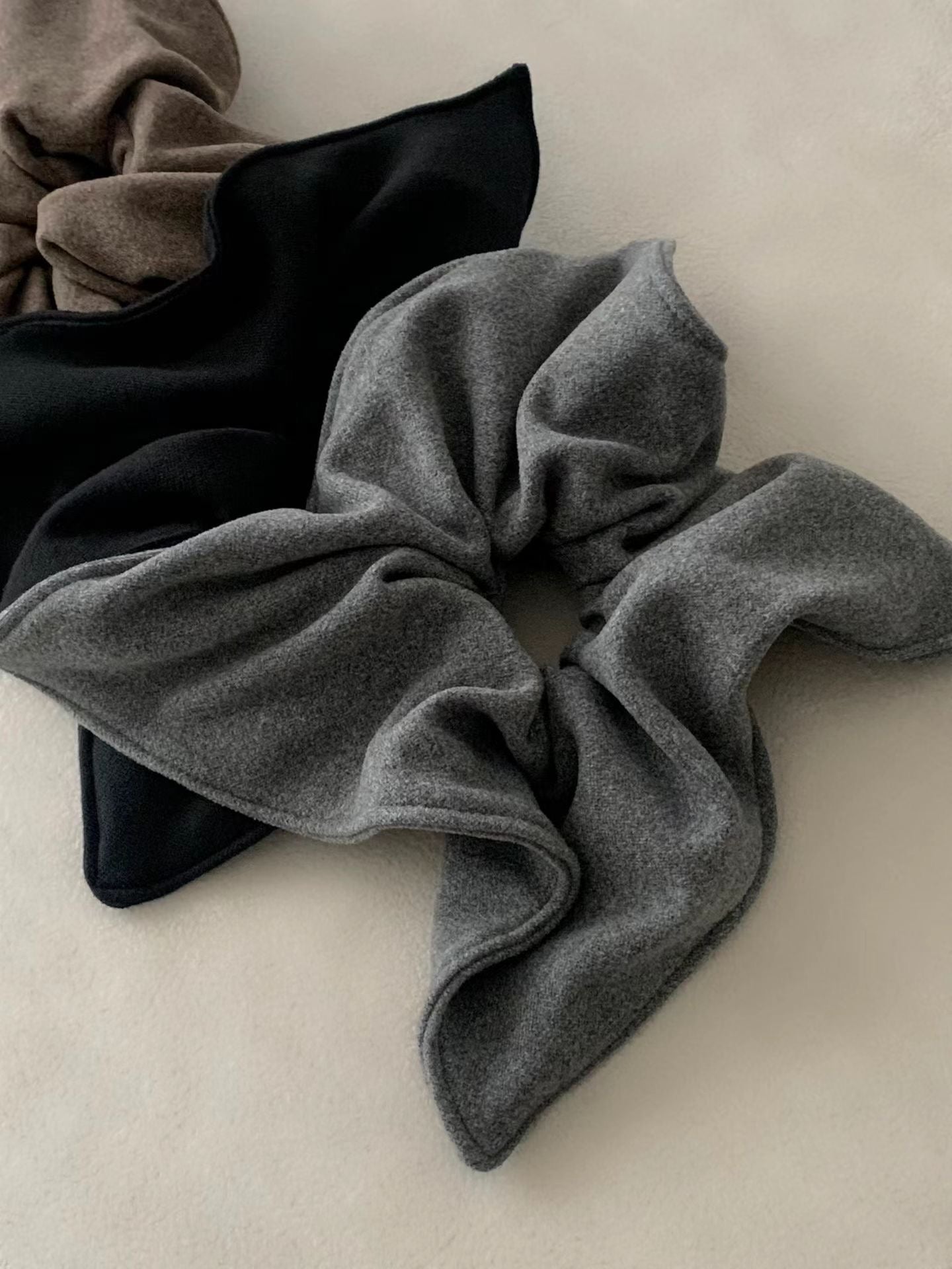 Fleece Square Scrunchies