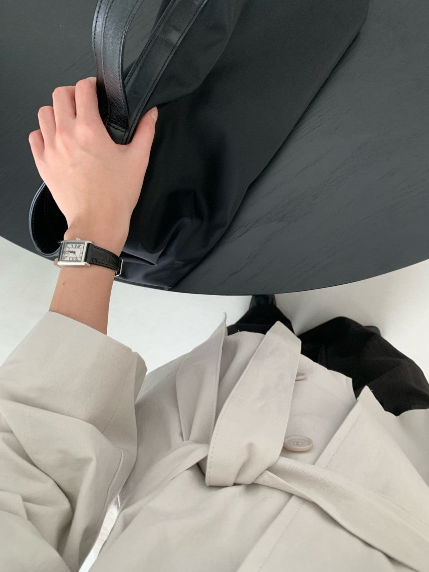 Butter hidden trench jacket-2col