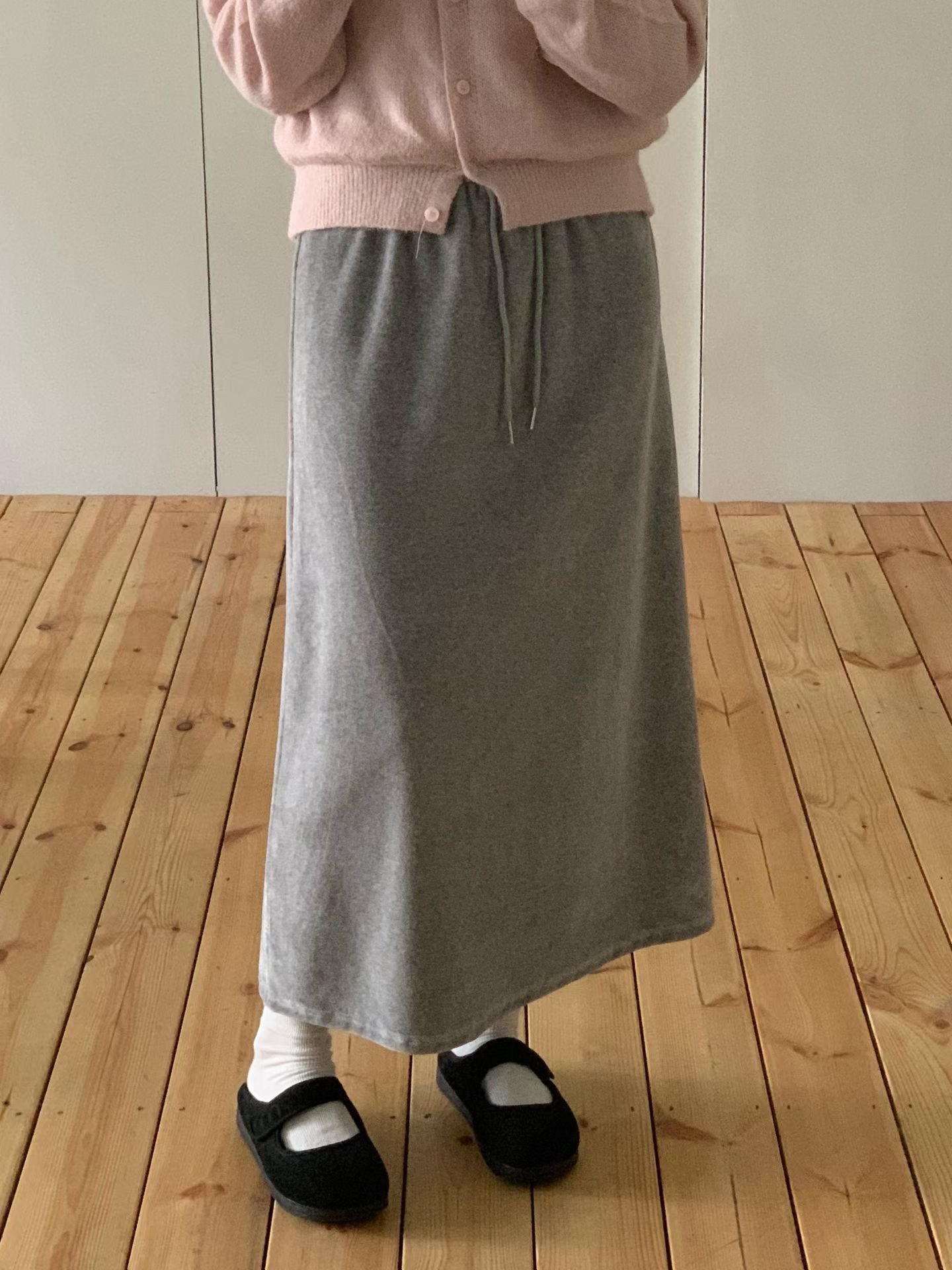 boe velua long skirt-4col