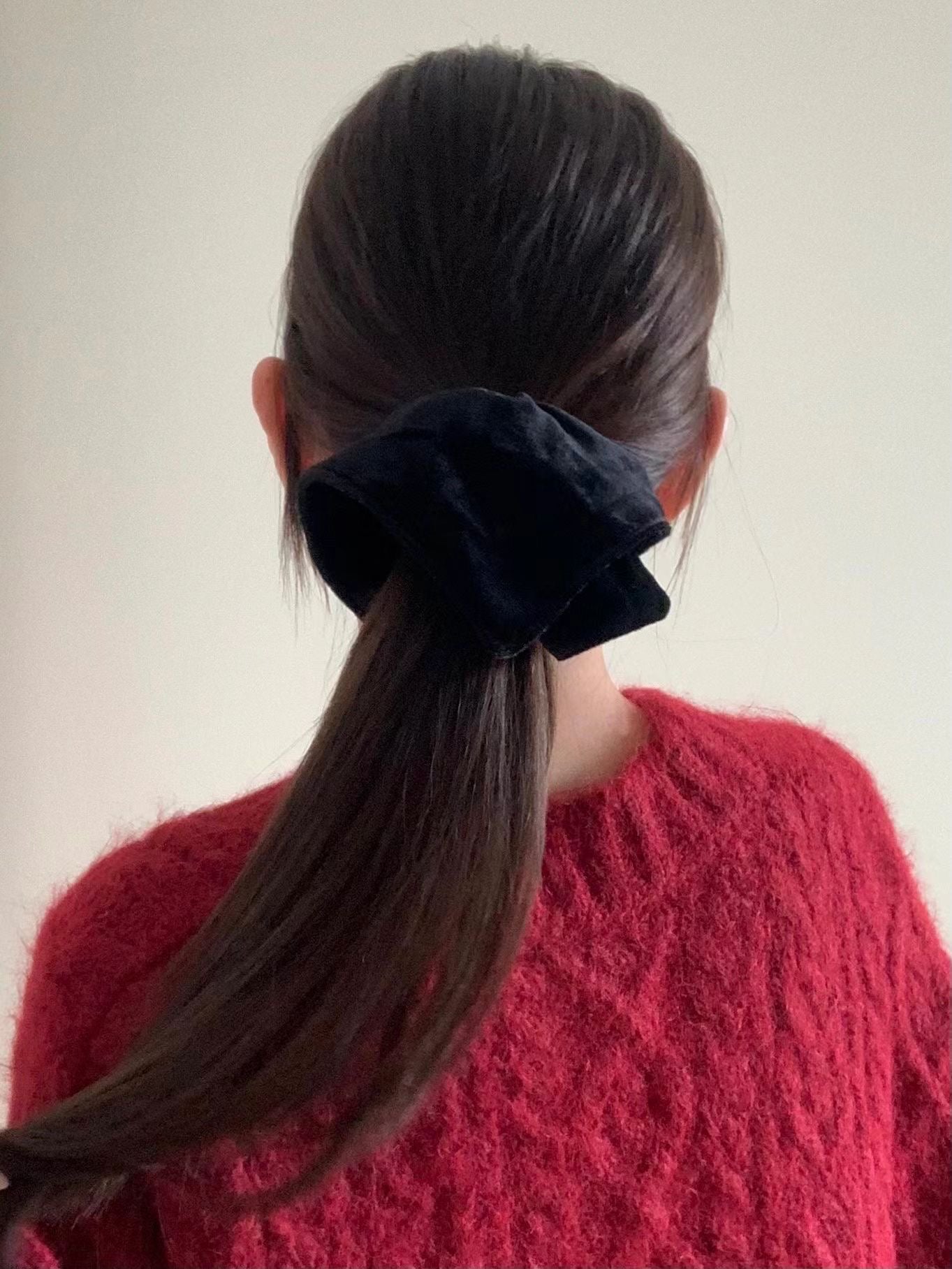 Square velvet scrunchies