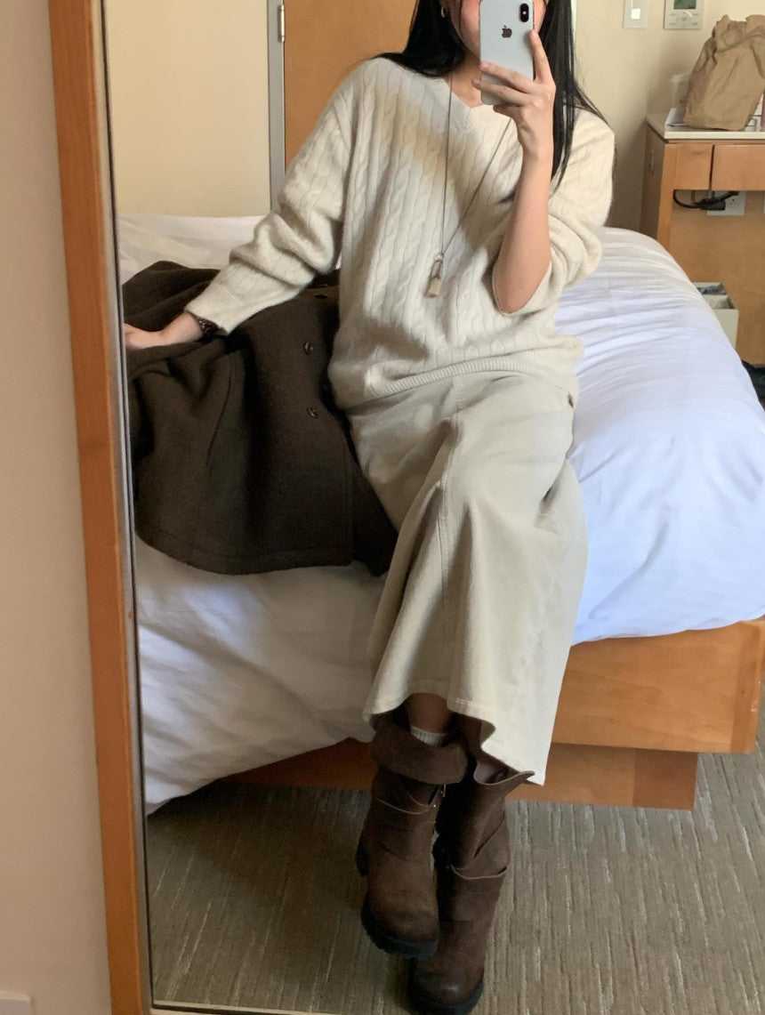 Marong cable knit-4col