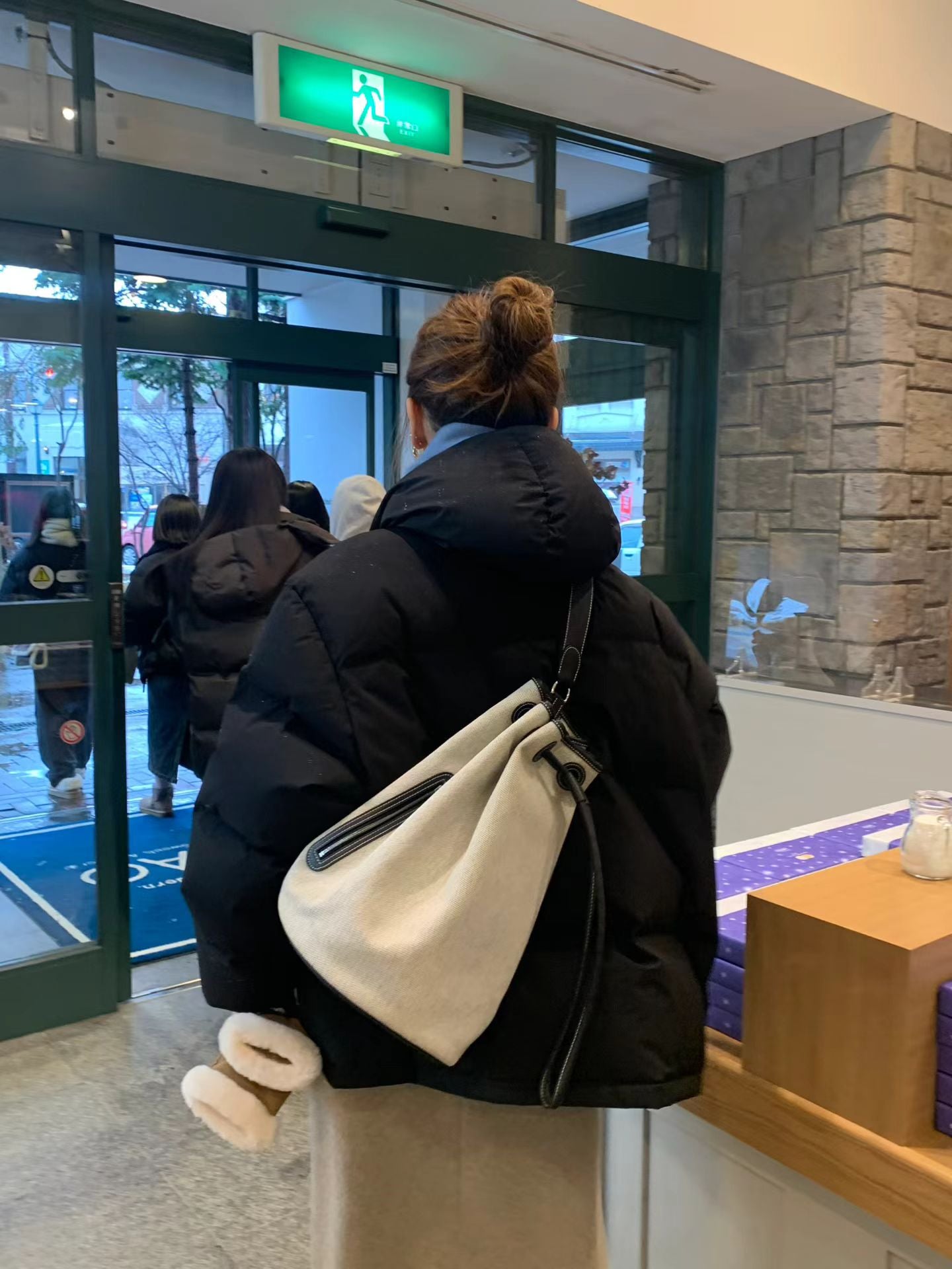 Ounce pocket hood duck down jumper-2col