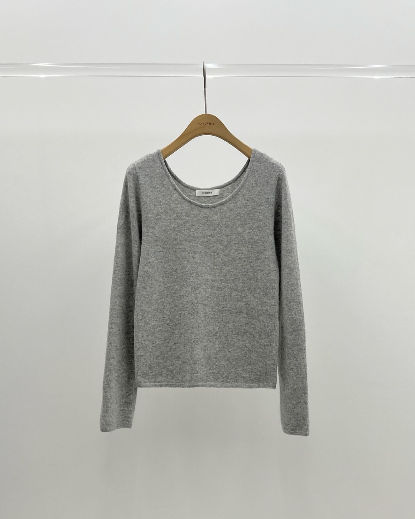 Bellmore fox scoop neck holegar knit-4col