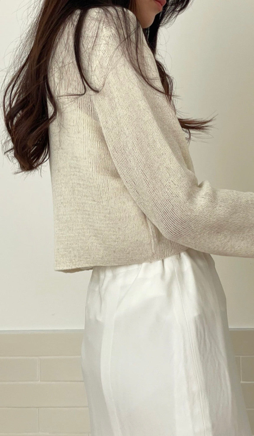 deondo linen bolero cd&sleeveless-2col