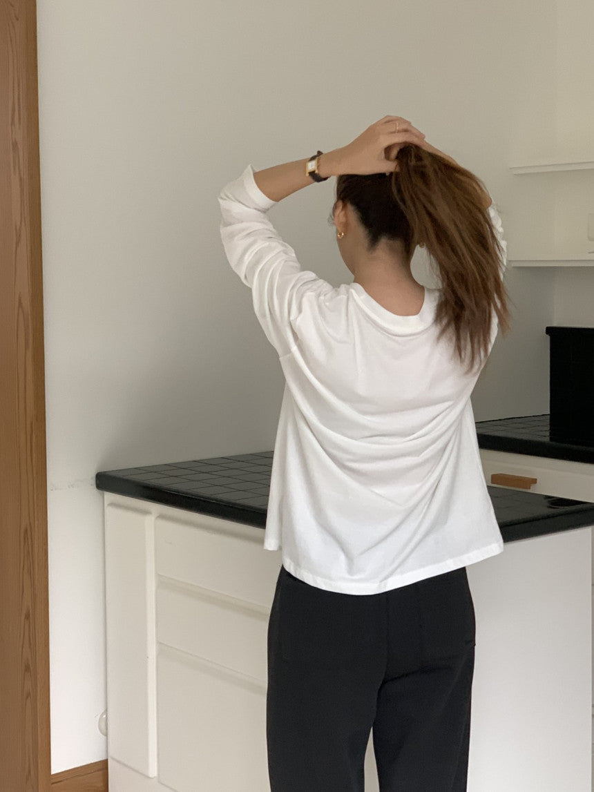 Pure brush cotton T-2col