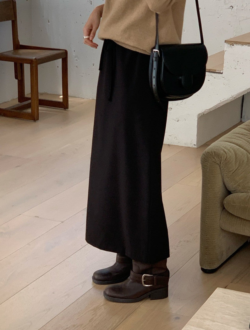 Ove string long skirt-2col