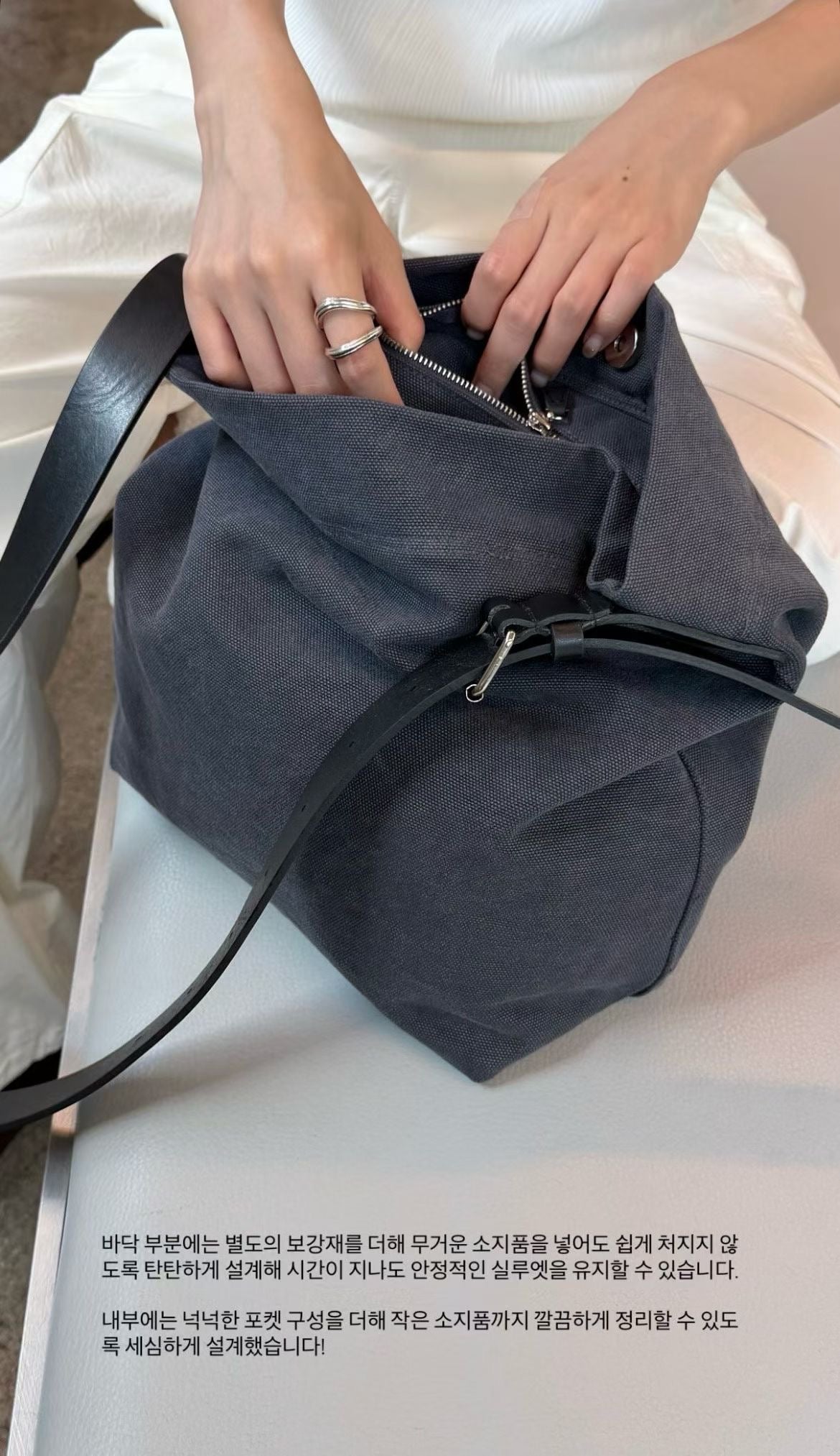 deondo canvas leather belted bag-2col
