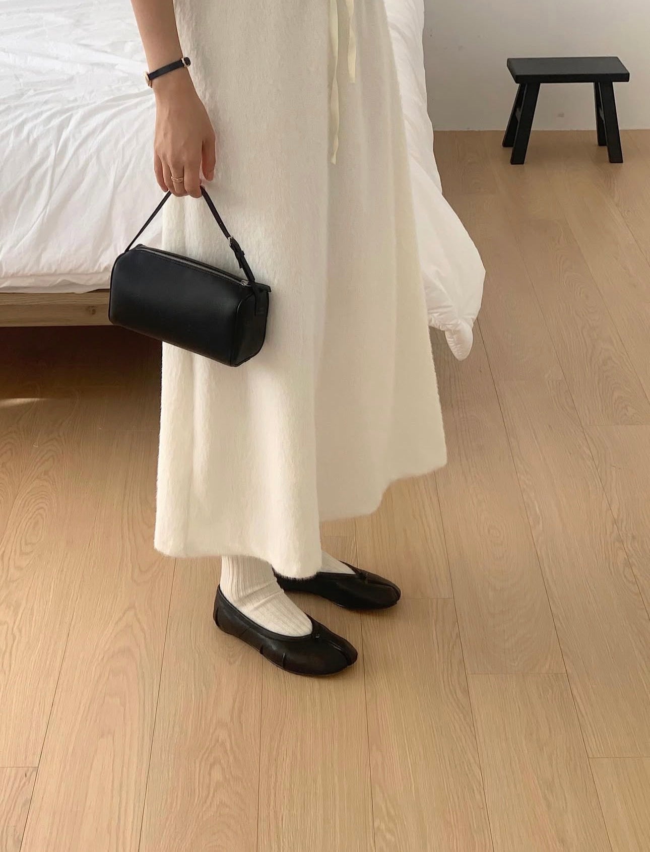 liter sana fur flare skirt-2col