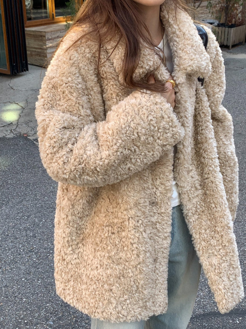 Ales reversible fur shearling jacket-2col