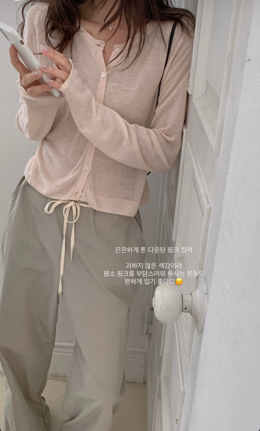 rari linen cardigan-4col