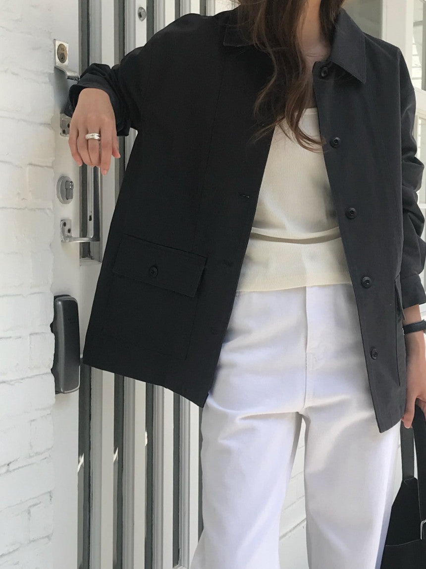 Glebe cotton bomber jacket-2col