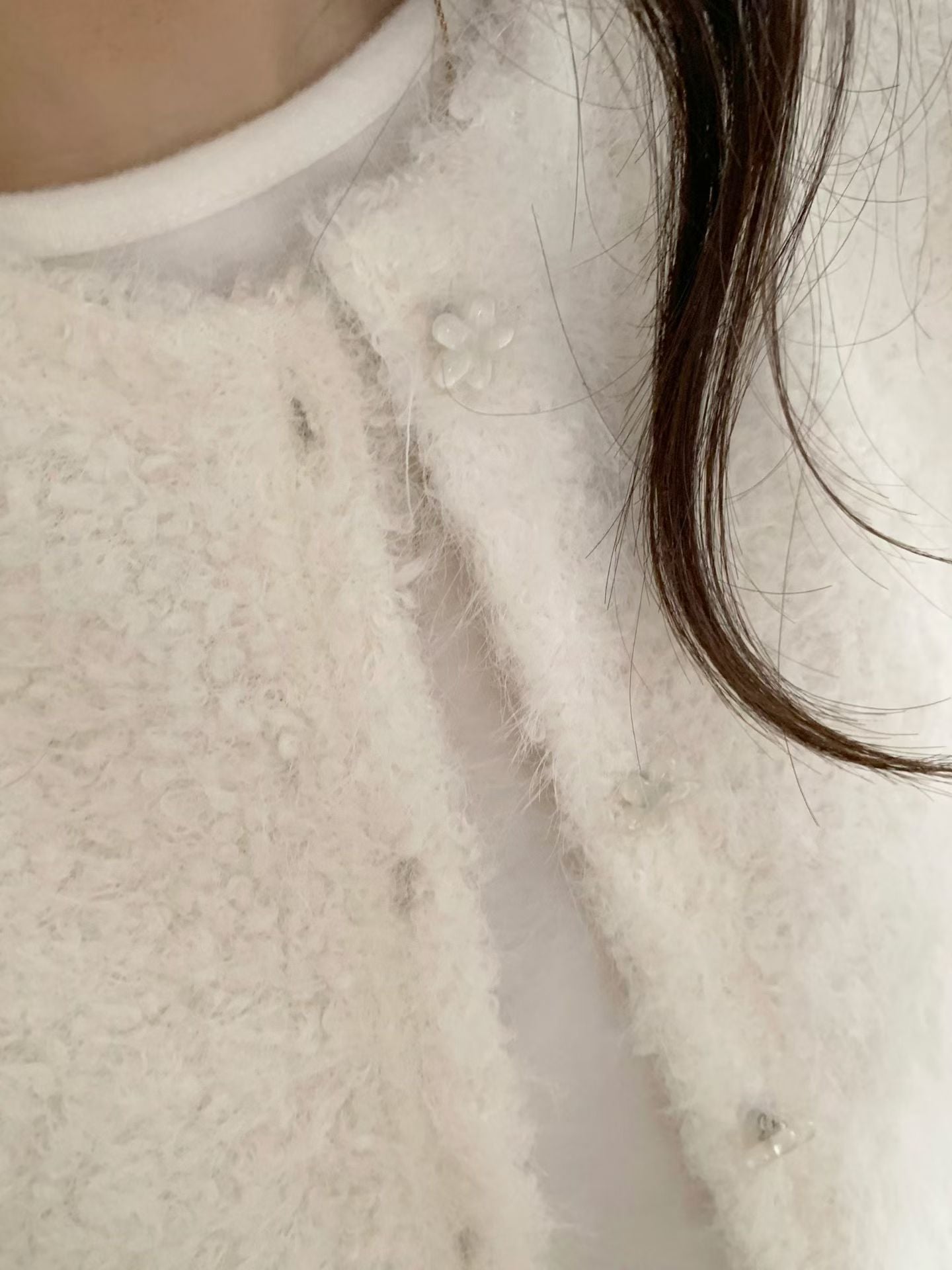 Teddy boucle cardigan-2col