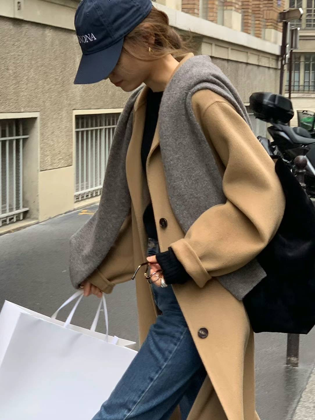 Camel sold out [即納]Ounce cash single maxi coat-2col