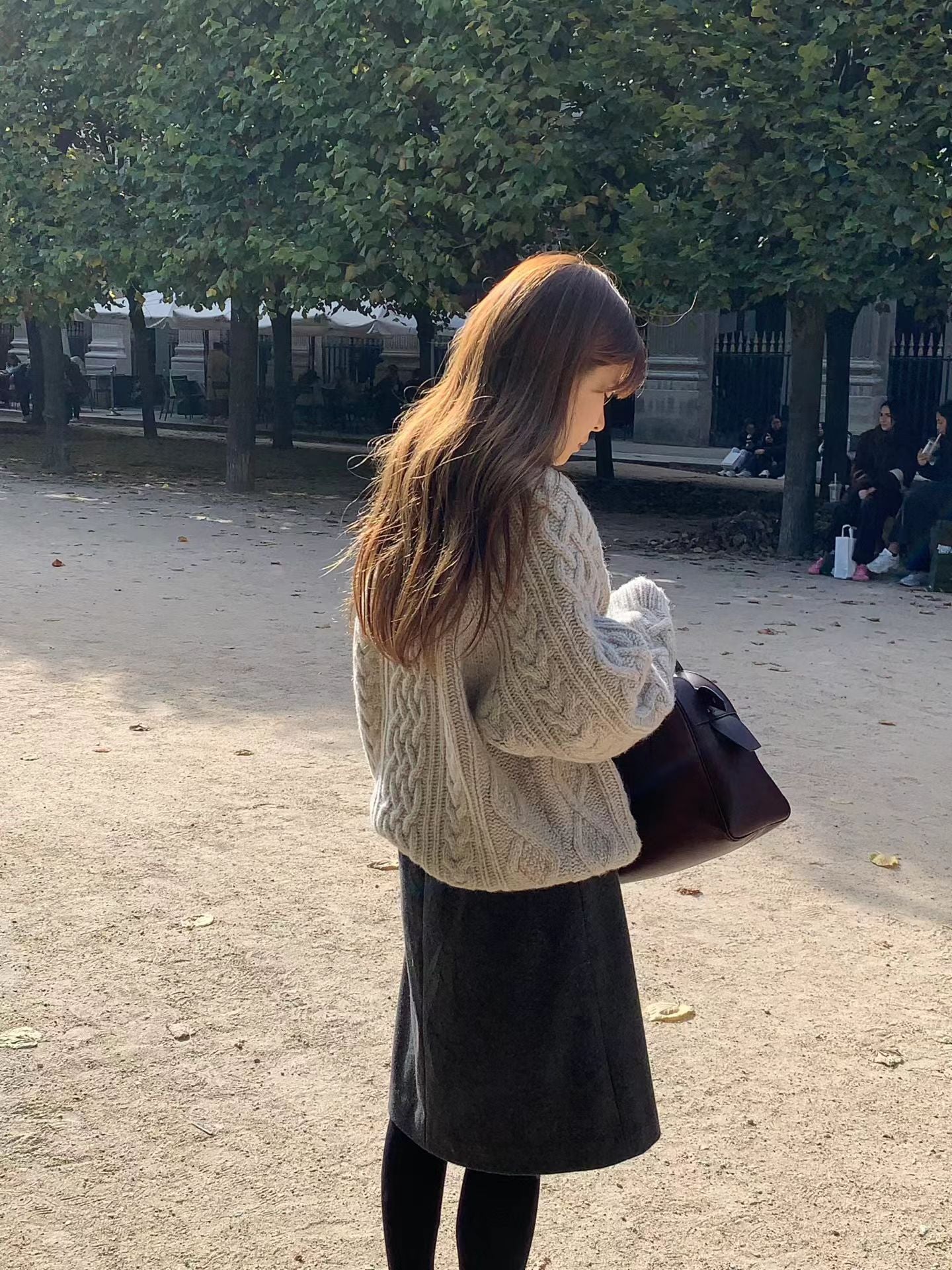 Ounce asto wool midi skirt-3col