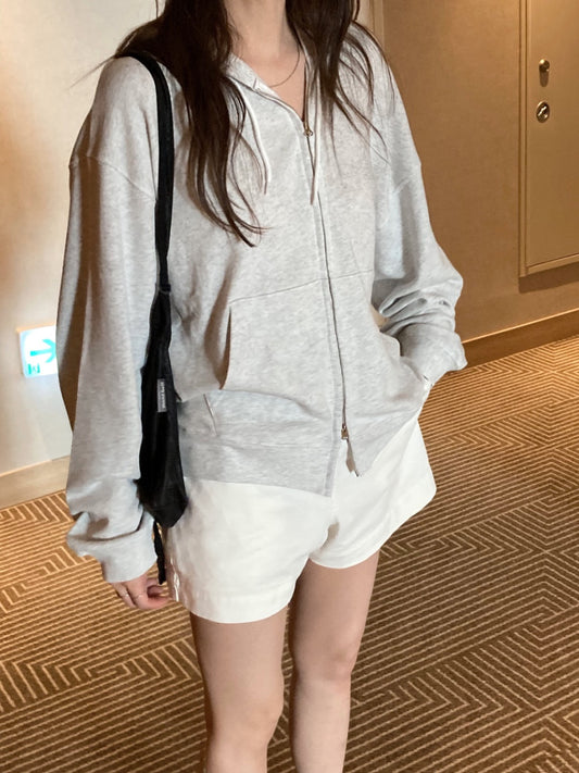summer 2way hood zip up-2col