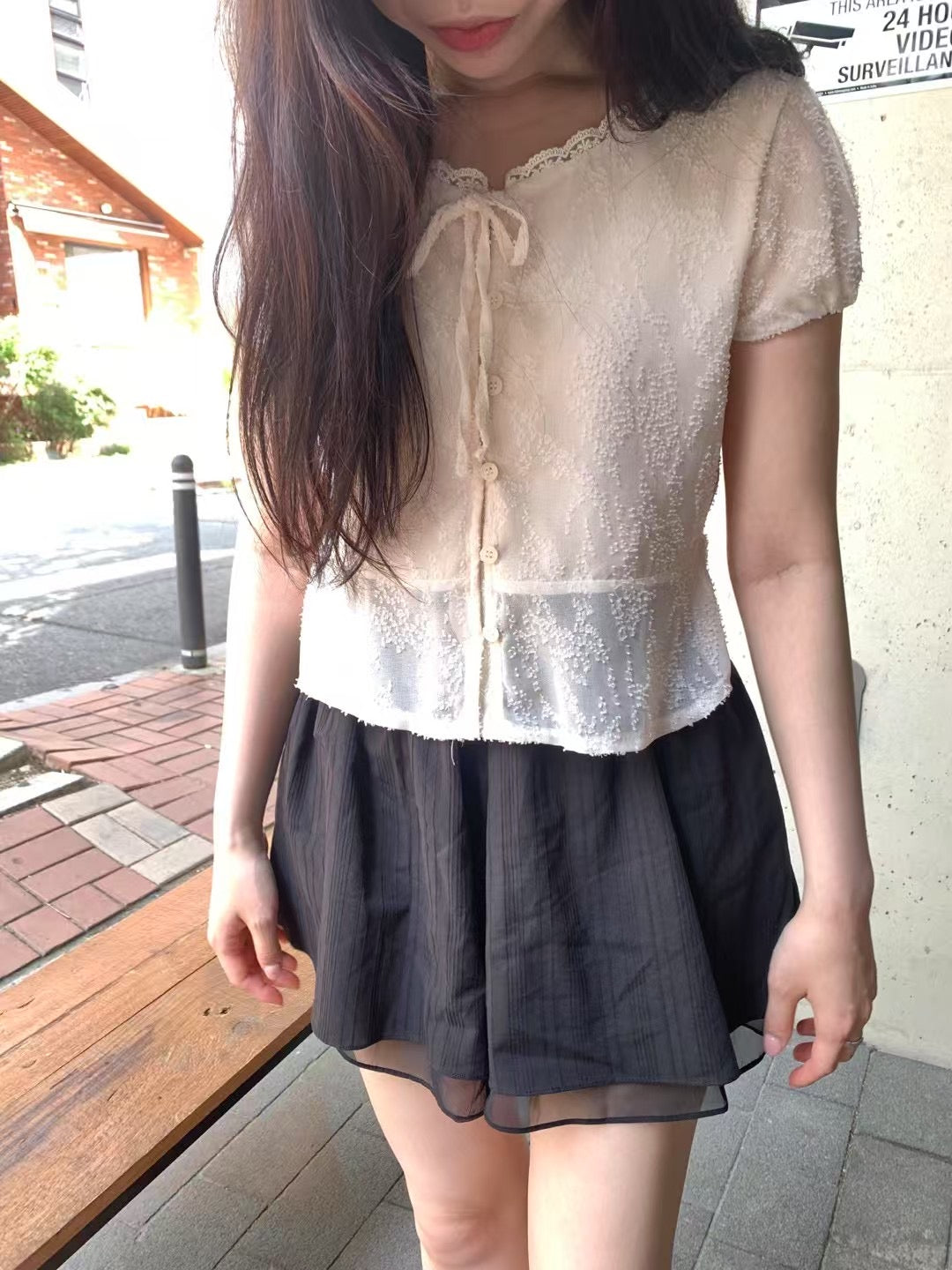 black即納 acacia blouse-2col