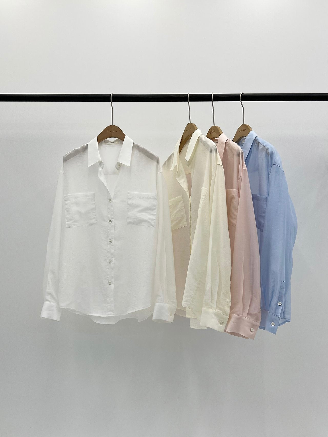 Caren lyocell two-pocket shirt-4col