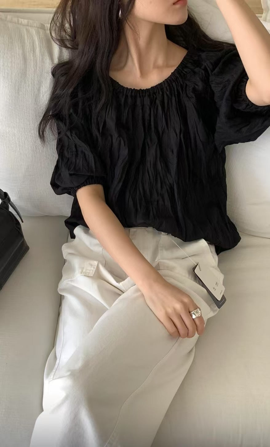 deondo crease off blouse-2col