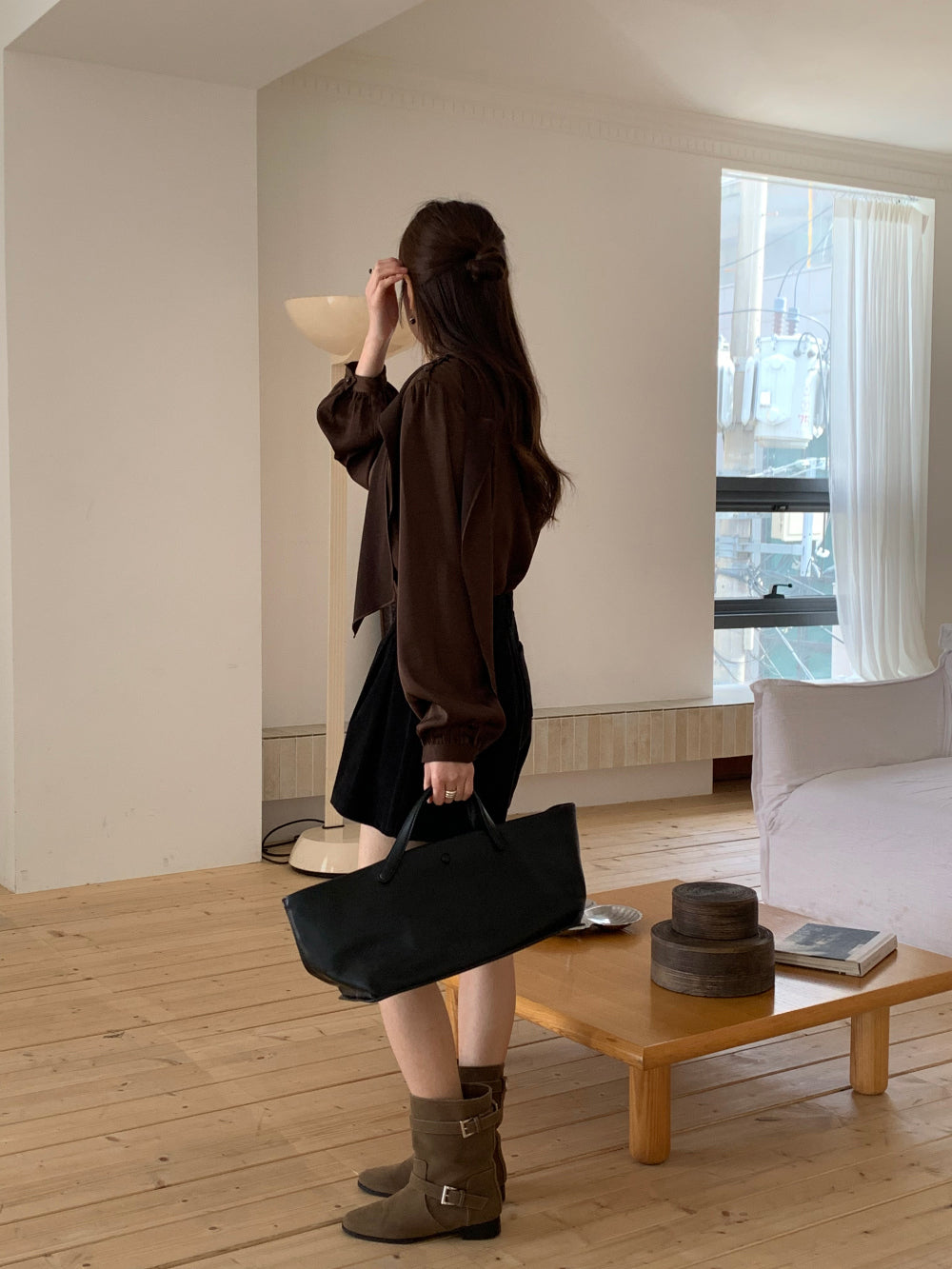 house tie blouse-3col