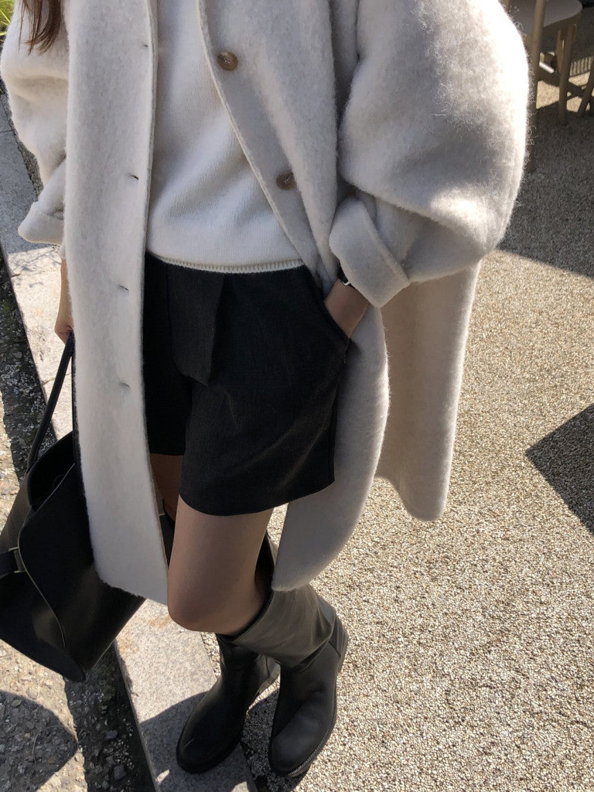 Lea alpaca handmade coat-2col