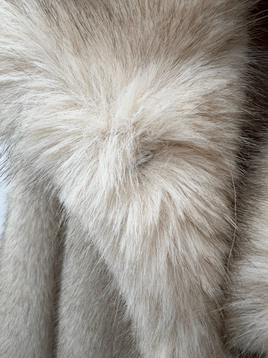Birkin high neck linkning soft fur jacket