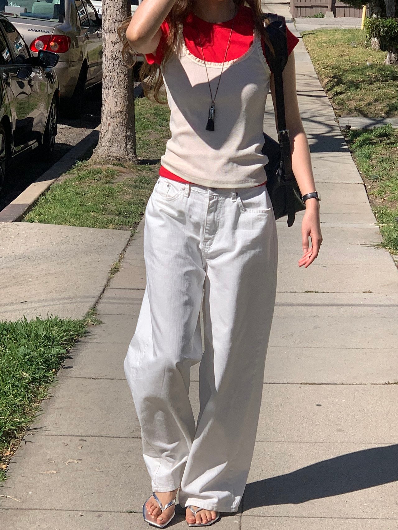 Bern linen long wide denim