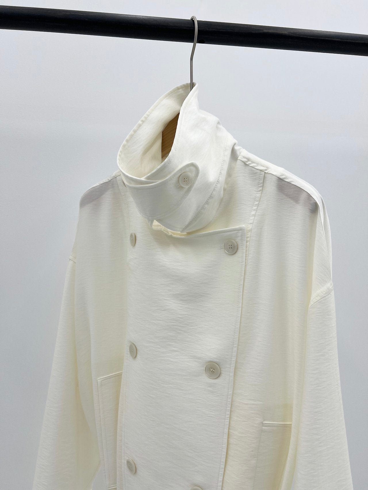 Michel soft short trench jacket-2col