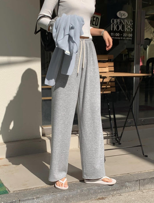 liter lounge air staight pants-2col