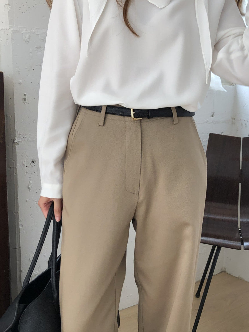 Beline brushed rayon cotton pants-2col