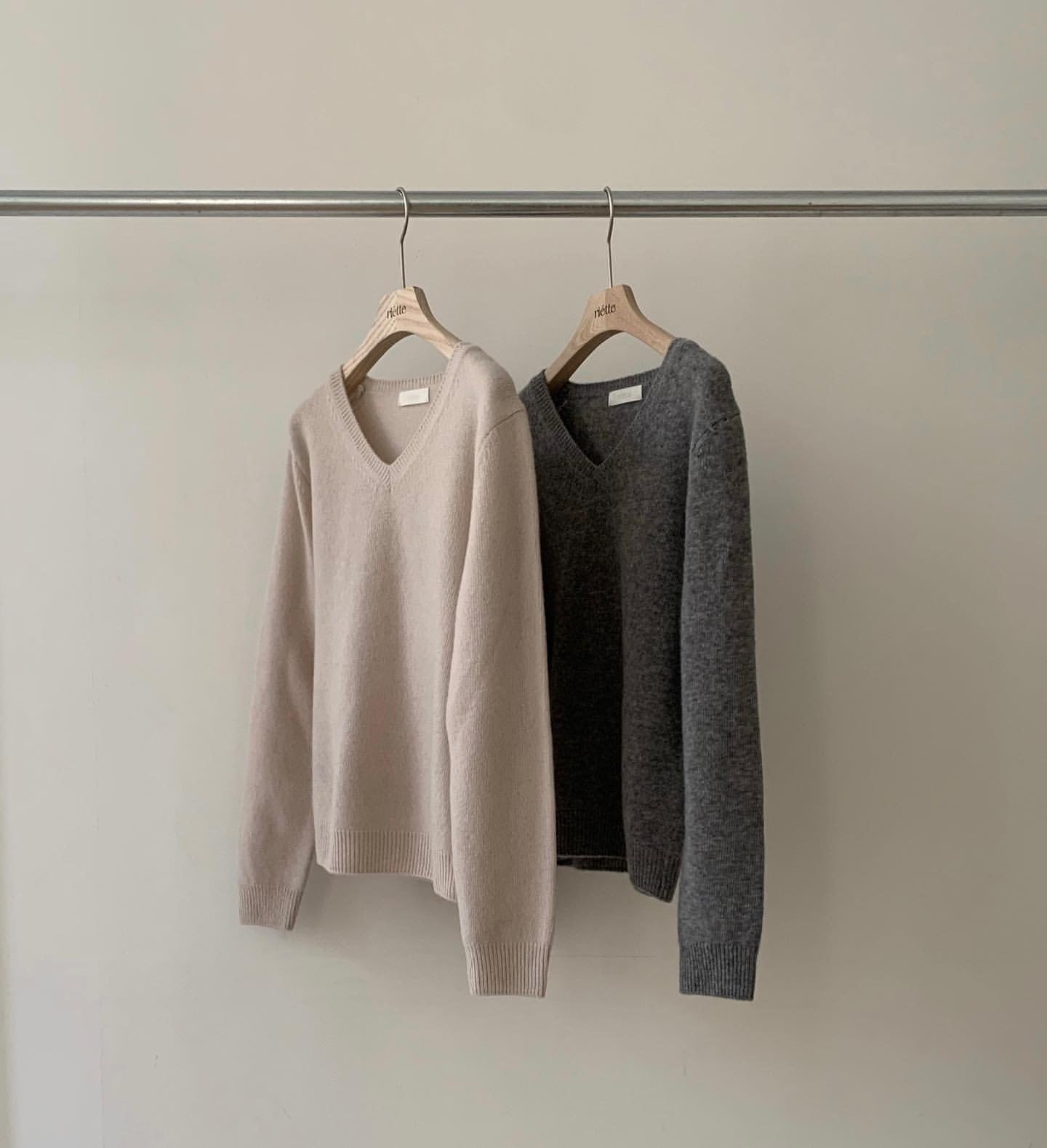 sale gray即納 riette sage wool knit