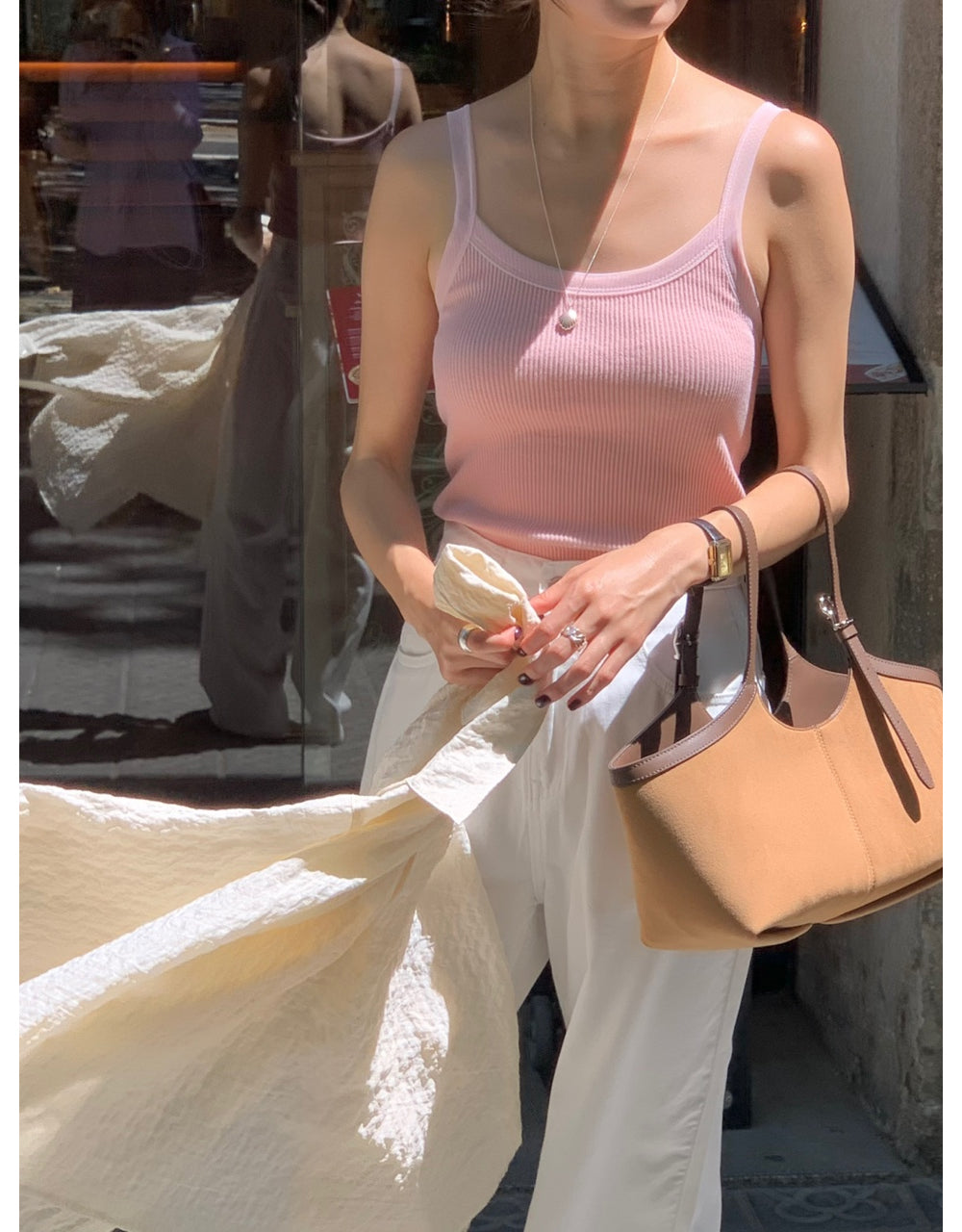 Sheer sleeveless-3col