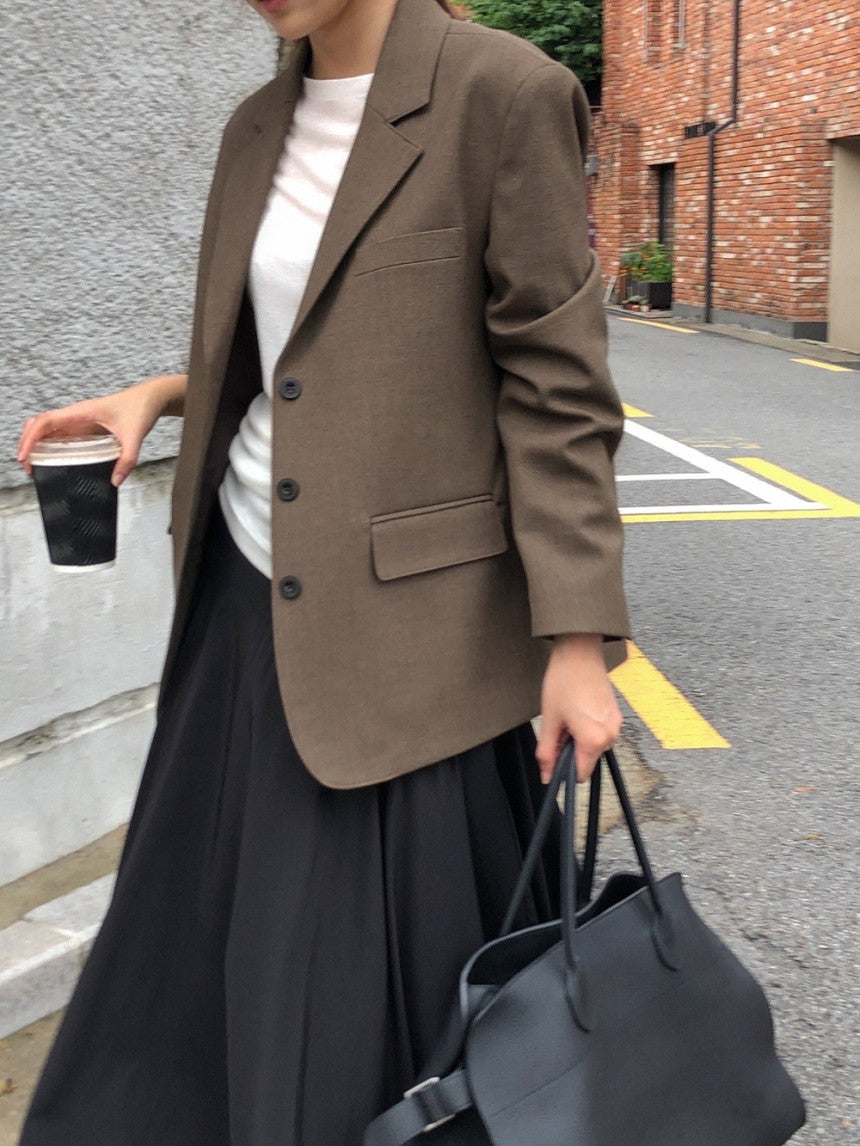 British basic blazer jacket-3col
