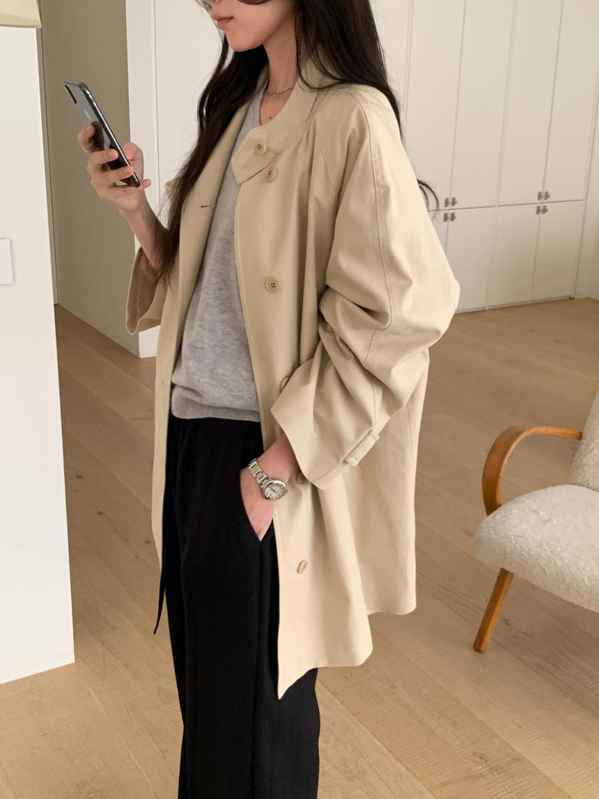 meli high-neck trench-2col