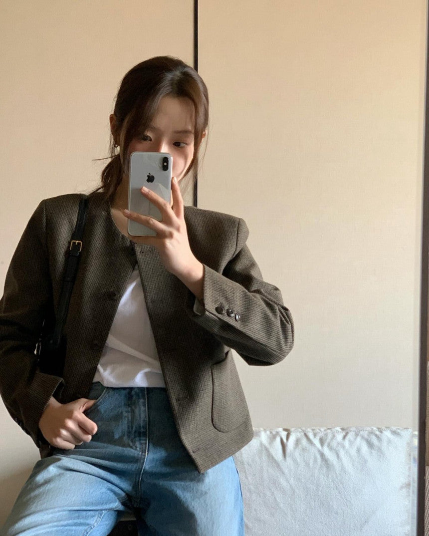 Celine wool no collar jacket