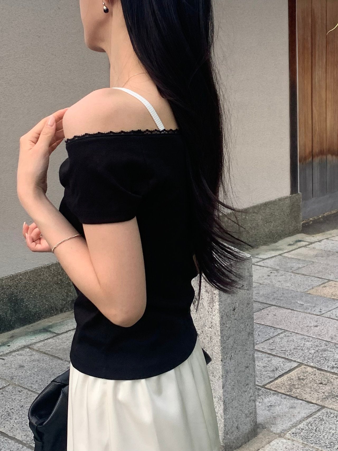 Serin boatneck lace T-3col