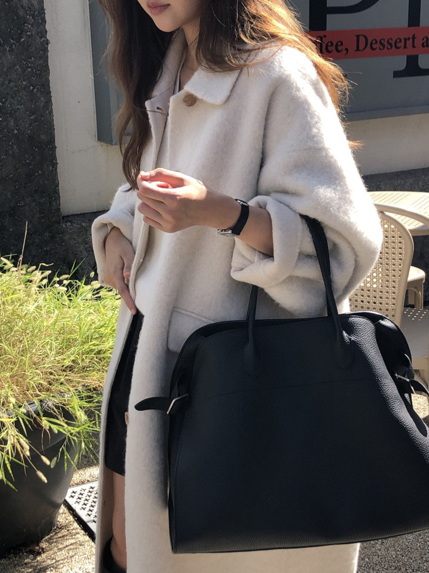 Lea alpaca handmade coat-2col