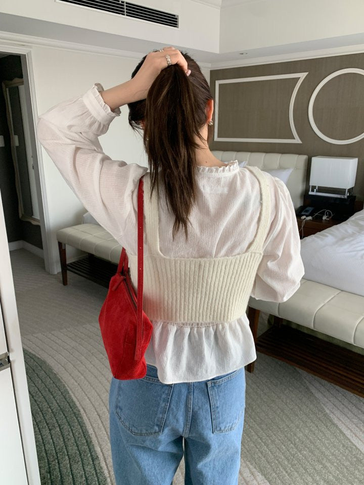 ivory即納 coco smok blouse-2col