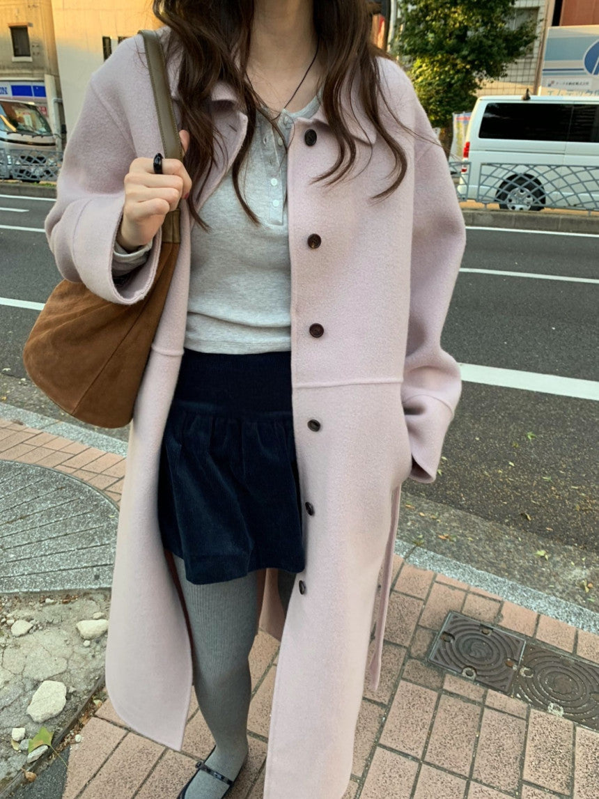 Cookie long handmade coat-2col