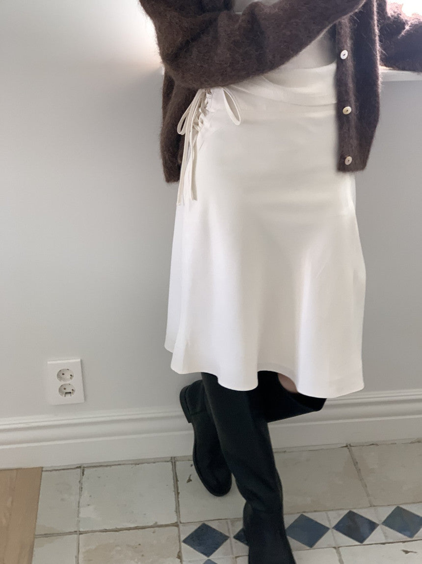 Sophia silk flared skirt-2col