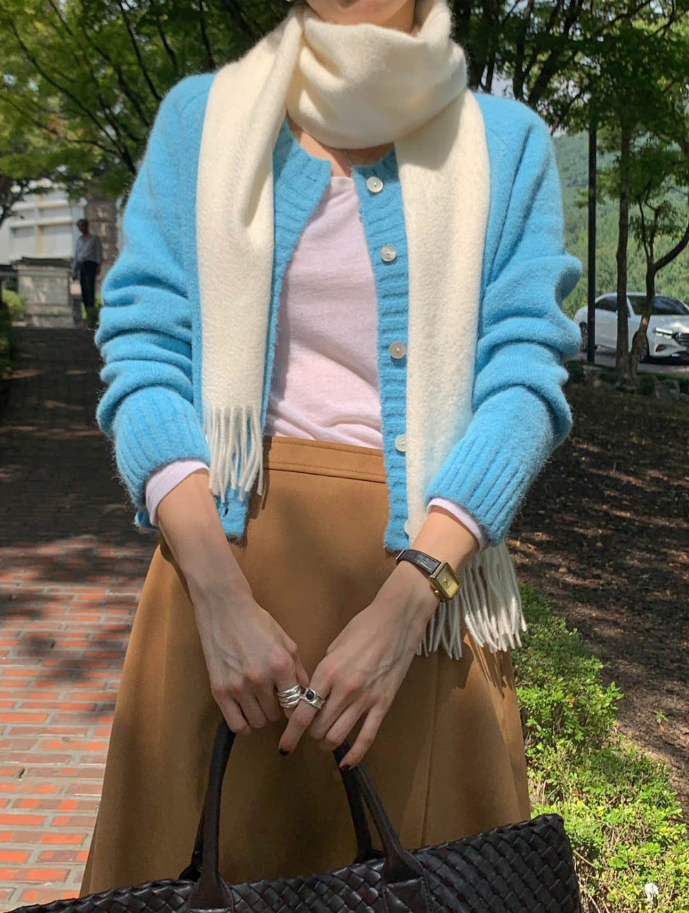 mid alpaca cardigan-5col