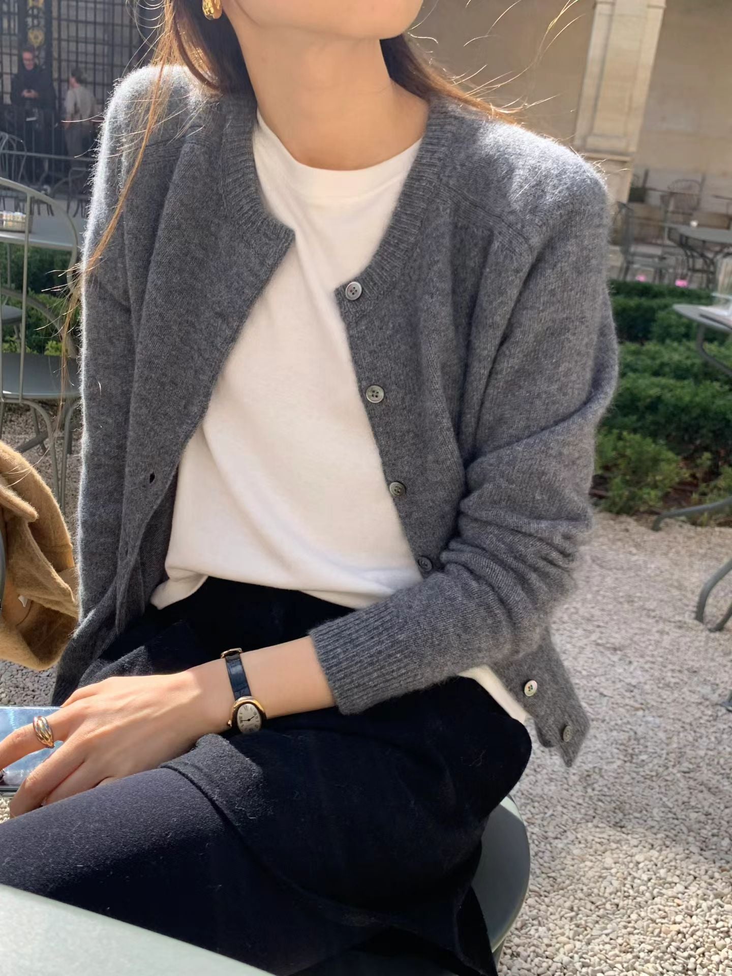 Ounce classic raccoon cardigan-2col