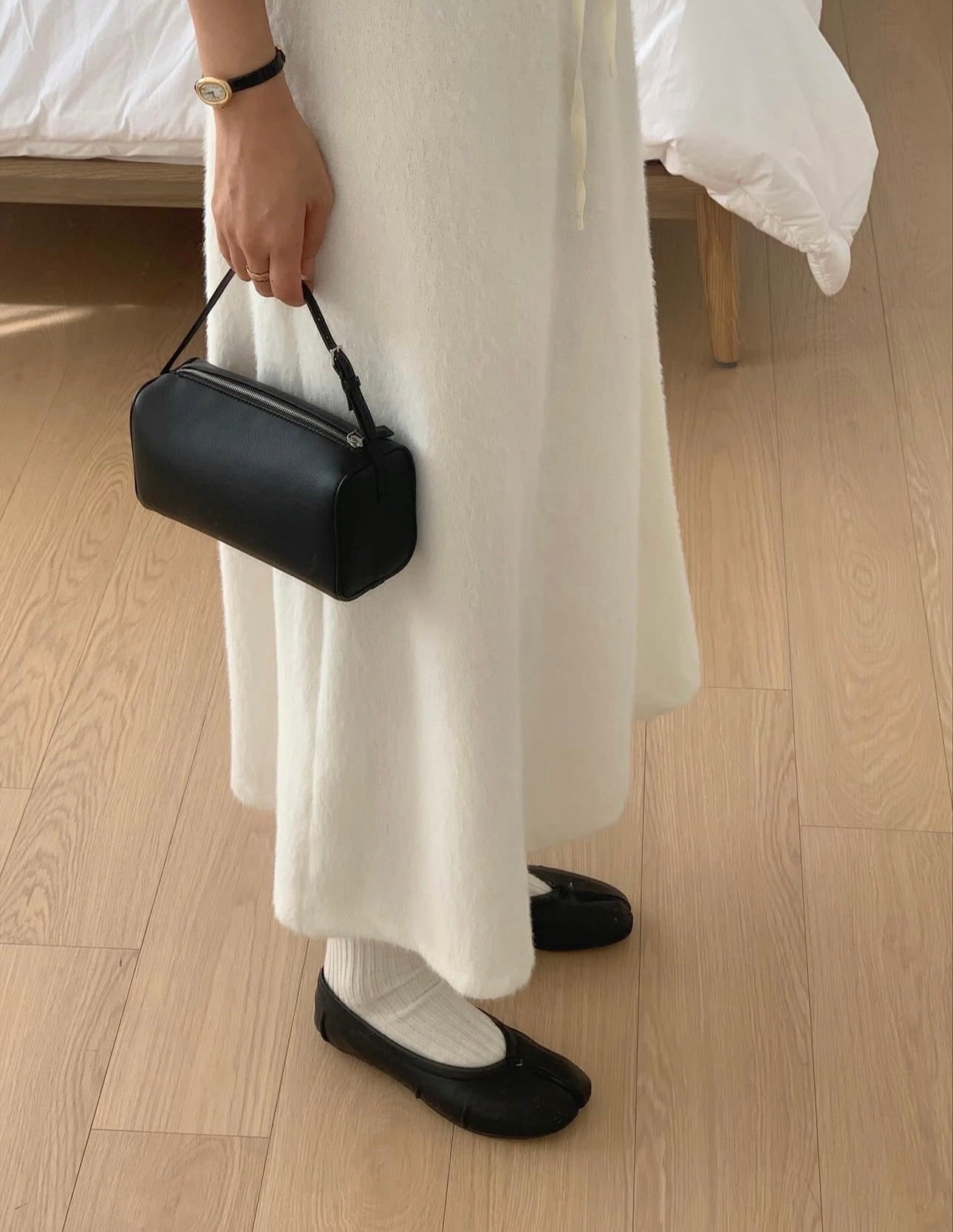 liter sana fur flare skirt-2col